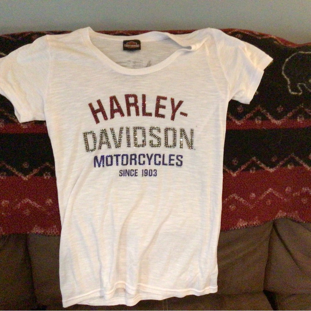 Harley-Davidson White Short Sleeve Tee